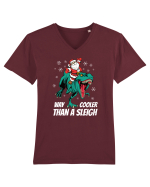 cu dinozauri de Craciun - T-rex is way cooler than a sleigh Tricou mânecă scurtă guler V Bărbat Presenter