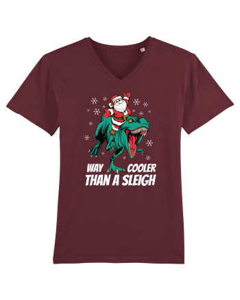 cu dinozauri de Craciun - T-rex is way cooler than a sleigh Burgundy