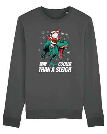 cu dinozauri de Craciun - T-rex is way cooler than a sleigh Anthracite