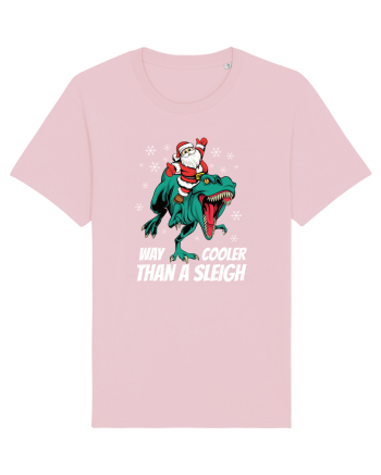 cu dinozauri de Craciun - T-rex is way cooler than a sleigh Cotton Pink