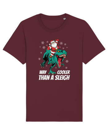cu dinozauri de Craciun - T-rex is way cooler than a sleigh Burgundy