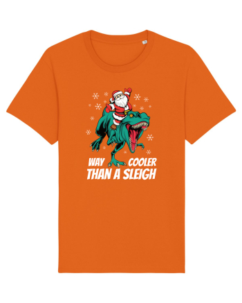cu dinozauri de Craciun - T-rex is way cooler than a sleigh Bright Orange