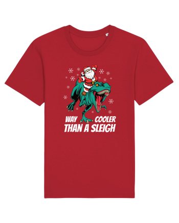 cu dinozauri de Craciun - T-rex is way cooler than a sleigh Red