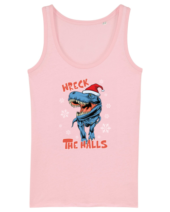 cu dinozauri de Craciun - Wreck the halls Cotton Pink