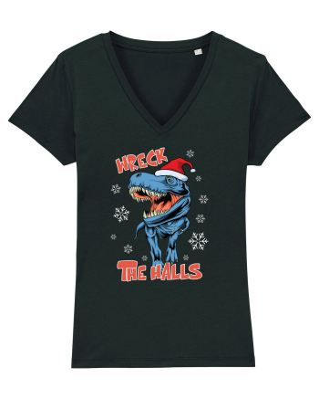 cu dinozauri de Craciun - Wreck the halls Black