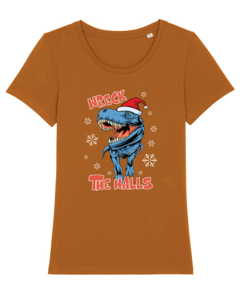 cu dinozauri de Craciun - Wreck the halls Roasted Orange