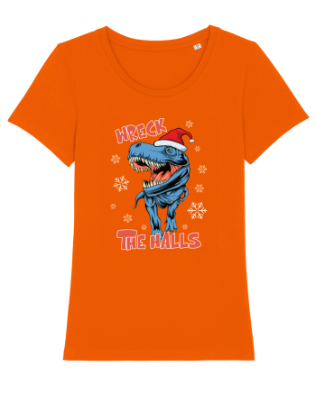 cu dinozauri de Craciun - Wreck the halls Bright Orange