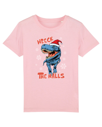 cu dinozauri de Craciun - Wreck the halls Cotton Pink