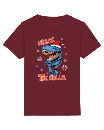 cu dinozauri de Craciun - Wreck the halls Burgundy