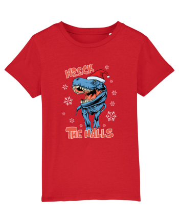 cu dinozauri de Craciun - Wreck the halls Red