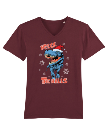 cu dinozauri de Craciun - Wreck the halls Burgundy