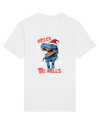 cu dinozauri de Craciun - Wreck the halls White