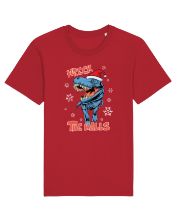 cu dinozauri de Craciun - Wreck the halls Red