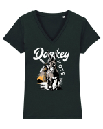 Don Quijote Donkey Tricou mânecă scurtă guler V Damă Evoker