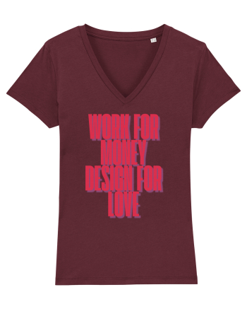 work for money design for love Burgundy