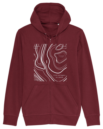 a lot can happen in a month Burgundy