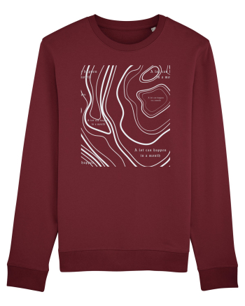 a lot can happen in a month Burgundy