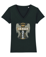 Jesus Saves Tricou mânecă scurtă guler V Damă Evoker