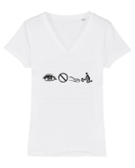 I don't give a f*** Tricou mânecă scurtă guler V Damă Evoker