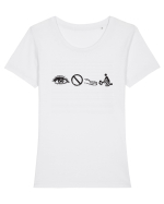 I don't give a f*** Tricou mânecă scurtă guler larg fitted Damă Expresser