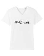 I don't give a f*** Tricou mânecă scurtă guler V Bărbat Presenter