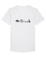 I don't give a f*** Tricou mânecă scurtă guler larg Bărbat Skater