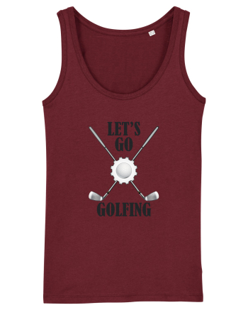 Let's Go Golfing Burgundy