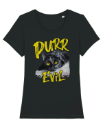 Purr Evil Tricou mânecă scurtă guler larg fitted Damă Expresser