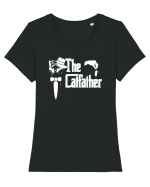 pt iubitorii de pisici - The Catfather v1 Tricou mânecă scurtă guler larg fitted Damă Expresser