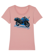 Motorcycles are always fun Blue eddition Tricou mânecă scurtă guler larg fitted Damă Expresser