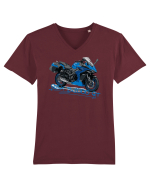 Motorcycles are always fun Blue eddition Tricou mânecă scurtă guler V Bărbat Presenter