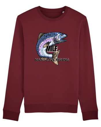 MILF man i love fishing Burgundy
