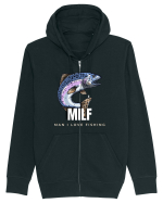 MILF man i love fishing Hanorac cu fermoar Unisex Connector