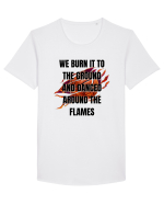 WE BURN IT TO THE GROUND Tricou mânecă scurtă guler larg Bărbat Skater