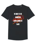 WE BURN IT TO THE GROUND Tricou mânecă scurtă guler larg Bărbat Skater