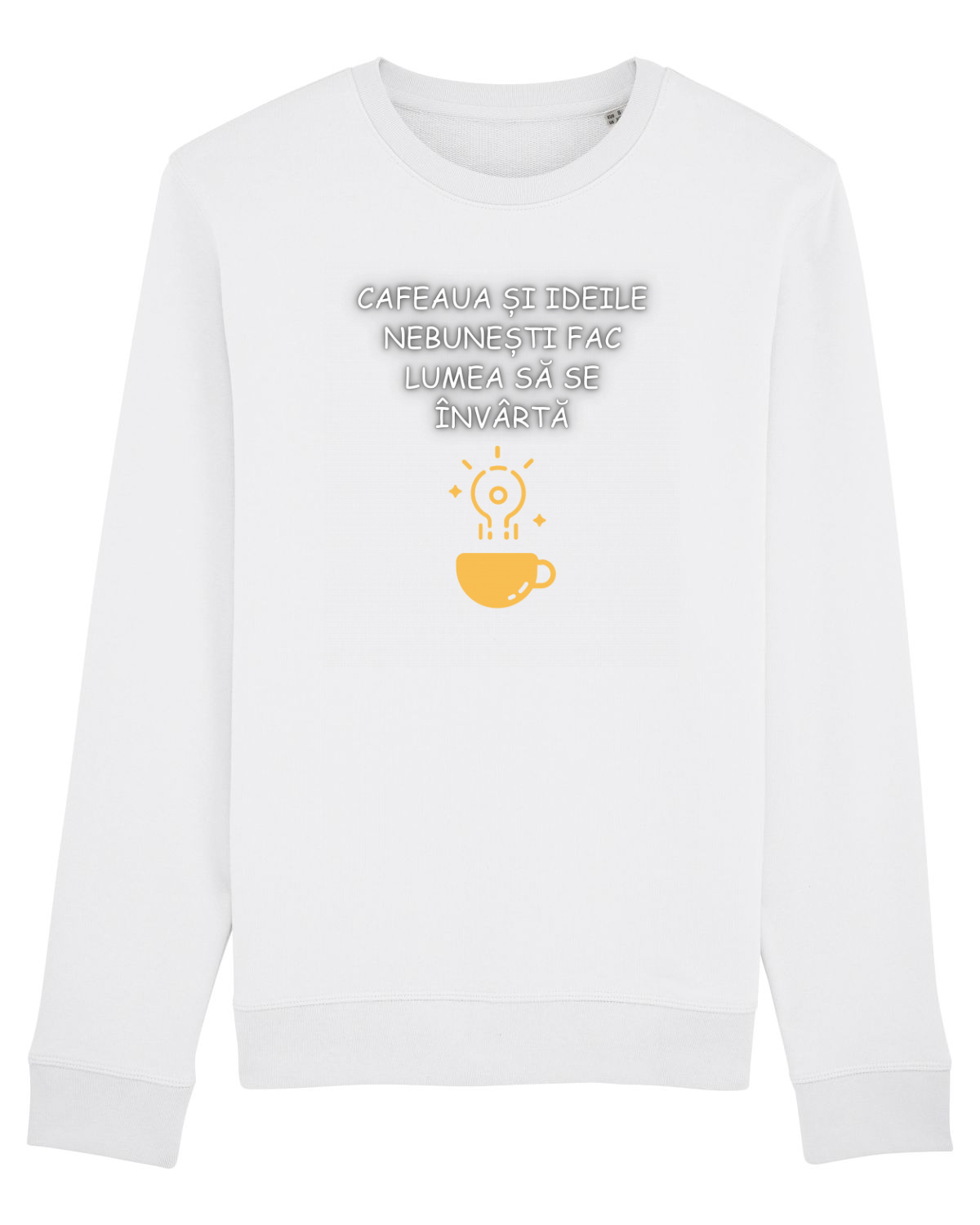 Bluză mânecă lungă Unisex Rise White