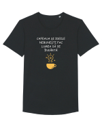 CAFEAUA ȘI IDEILE NEBUNEȘTI Tricou mânecă scurtă guler larg Bărbat Skater