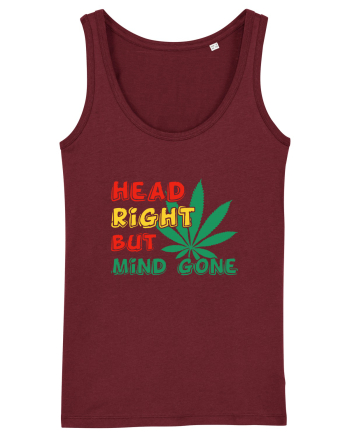 Head Right but Mind Gone Burgundy