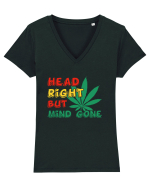 Head Right but Mind Gone Tricou mânecă scurtă guler V Damă Evoker