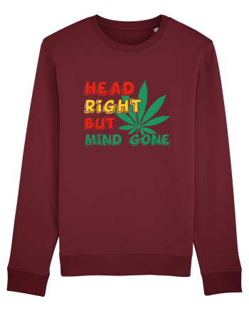 Head Right but Mind Gone Burgundy