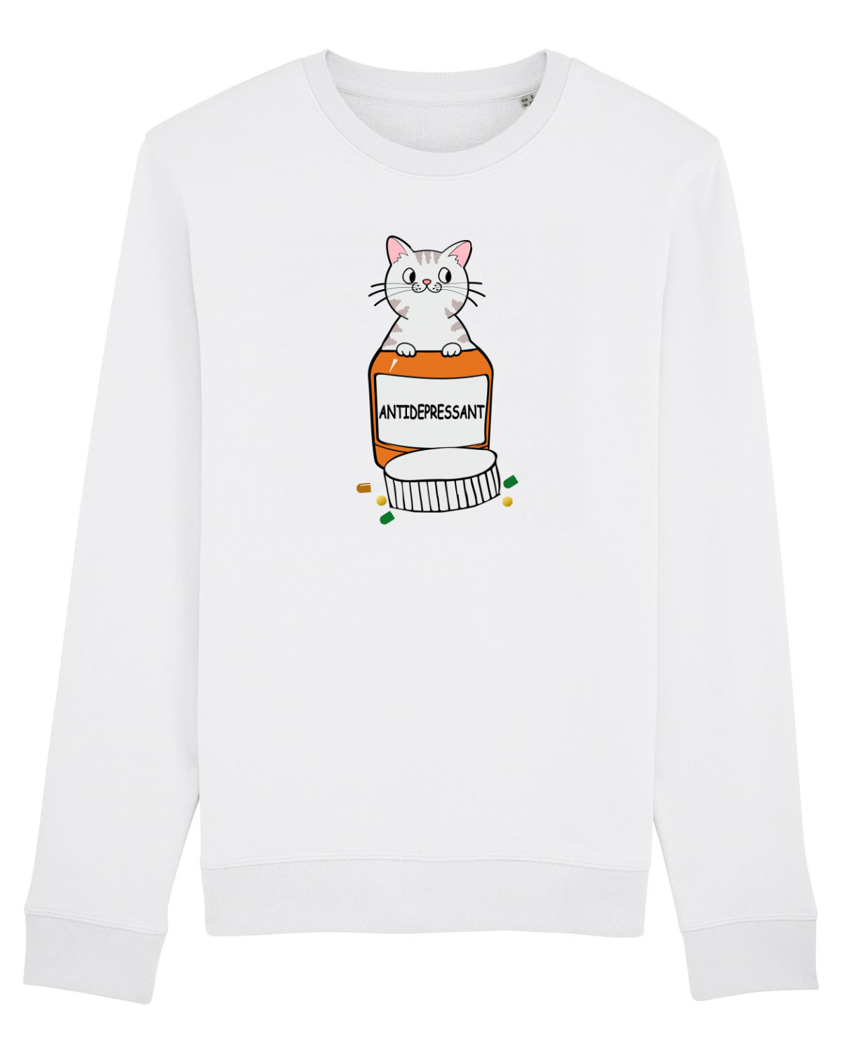 Bluză mânecă lungă Unisex Rise White