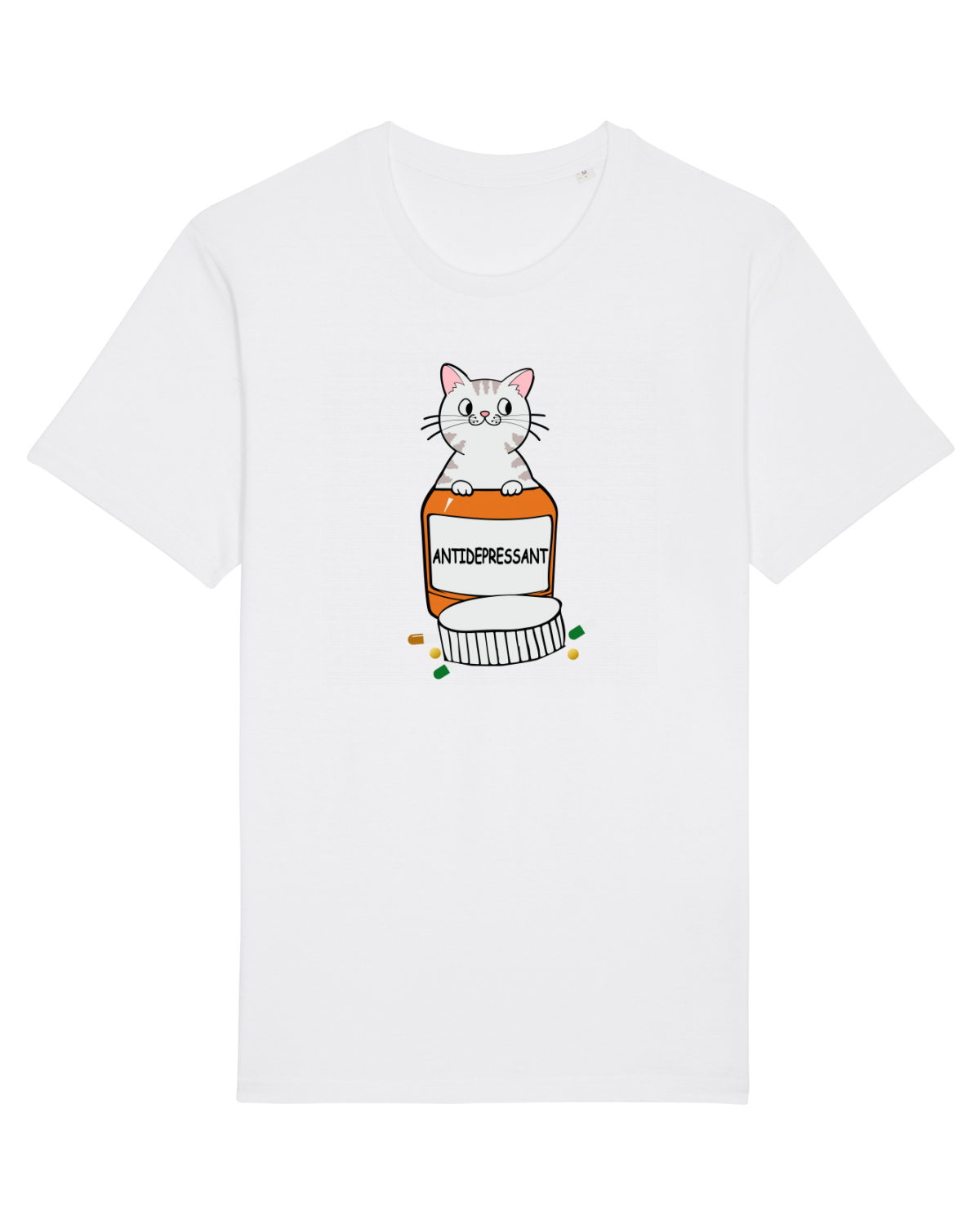 Tricou mânecă scurtă Unisex Rocker White