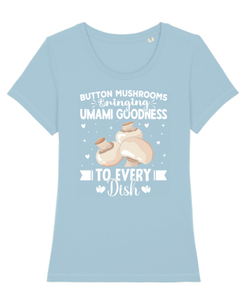Button mushrooms bringing umami goodness to every dish Sky Blue
