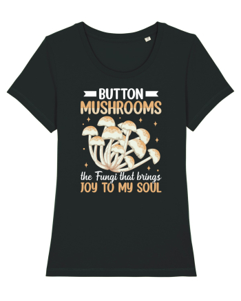 Button mushrooms the fungi that brings joy to my soul Black