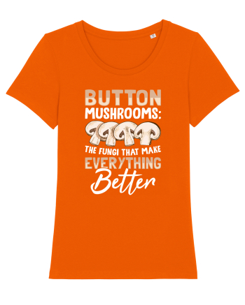 Button mushrooms the fungi that make everything better Bright Orange