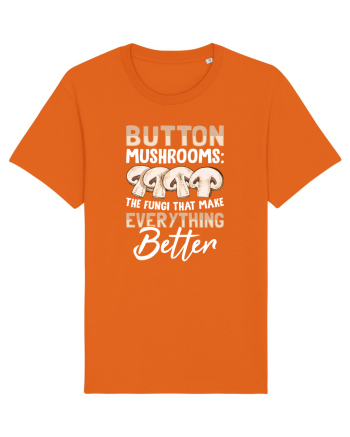 Button mushrooms the fungi that make everything better Bright Orange