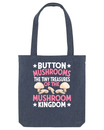Button mushrooms the tiny treasures of the mushroom kingdom pink Midnight Blue