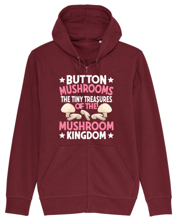 Button mushrooms the tiny treasures of the mushroom kingdom pink Burgundy