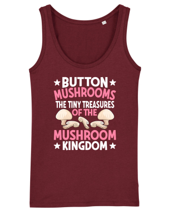 Button mushrooms the tiny treasures of the mushroom kingdom pink Burgundy