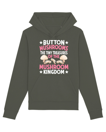 Button mushrooms the tiny treasures of the mushroom kingdom pink Khaki